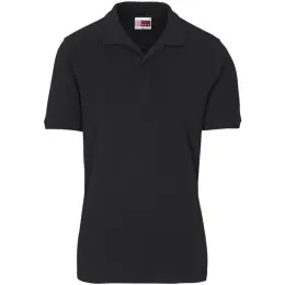 Mens Houston Stretch Golf Shirt Black Front
